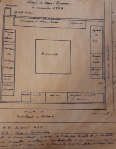 Faksimile der Skizze des Männerlagers