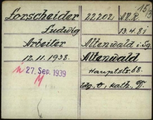 Schreibstubenkarte des Konzentrationslagers Dachau von Ludwig Lorscheider