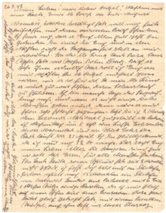 Brief Erna Berl vom 26. März 1942 an ihren Sohn Fritz